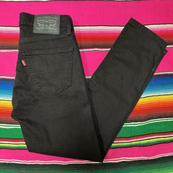 Levi's 511 Jeans Men's 28x30 Black Slim Fit Stretch Modern Denim - Picture 1 of 8